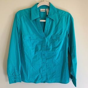 COPY - Chico’s Turquoise Button-Down Blouse